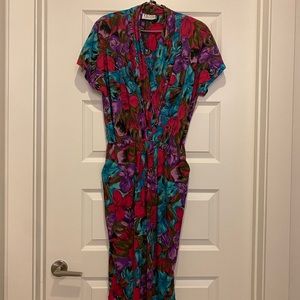 Vintage 80s Floral Dress